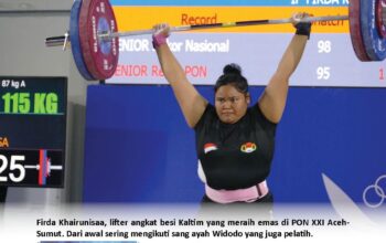 Lifter muda dari Kaltim yang catatkan rekor nasional, Firda Khairunisa.
