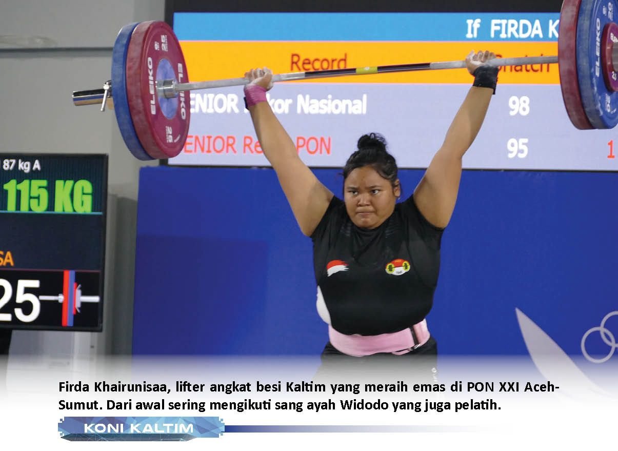 Lifter muda dari Kaltim yang catatkan rekor nasional, Firda Khairunisa.