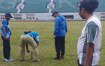Pemeriksaan lapangan dari PSSI Pusat ke Stadion Segiri Samarinda